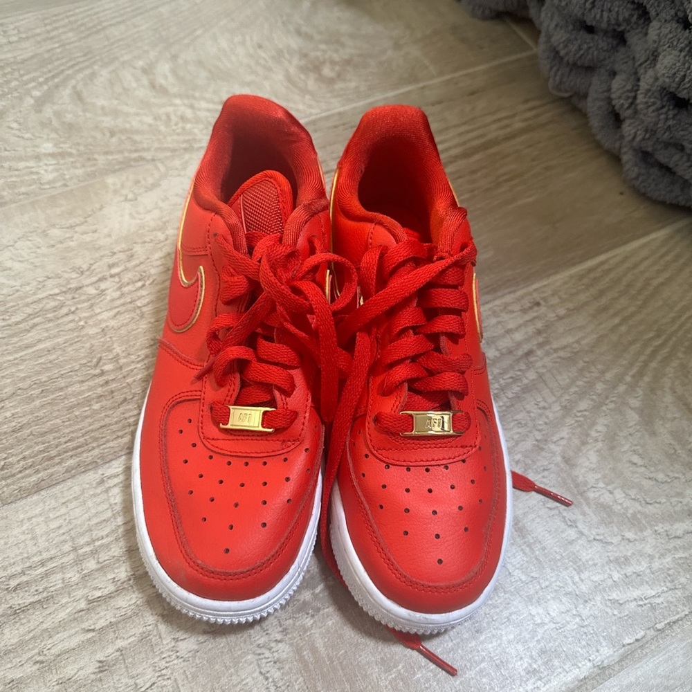 Nike gold and red air forces brand new size US 6